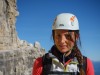 Leonie and rocks behind (Brenta Dolomites)