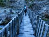 Leonie crossing a bridge (Brenta Dolomites 2016)
