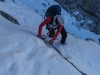Leonie in the snow (Brenta Dolomites)
