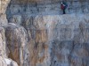 Leonie making her way along the path (Brenta Dolomites)