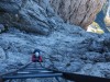 Leonie on a very long ladder (Brenta Dolomites 2016)
