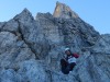 Leonie on rock (Brenta Dolomites)