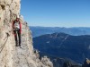 Leonie on the narrow path (Brenta Dolomites)