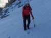 Leonie on the snow (Brenta Dolomites)