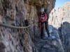 Leonie on the via delle Bocchette (Brenta Dolomites)