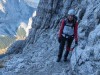 Leonie on the via ferrata (Brenta Dolomites 2016)