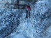 Leonie on the via ferrata (Brenta Dolomites)