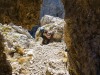 Leonie through the tunnel (Brenta Dolomites 2016)