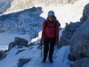 Leonie with ice axe (Brenta Dolomites)