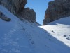 Looking up to the pass (Brenta Dolomites)