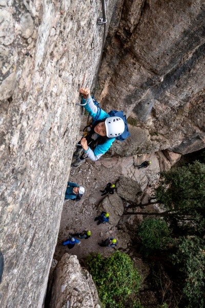 Mei climbing (Via Ferrata Canal de las Damas Nov 2025)