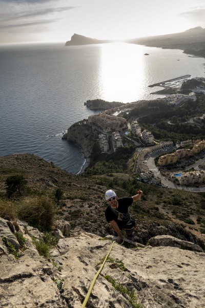 Johannes on our New Year's Eve multipitch (Xmas Holidays Dec 2022)