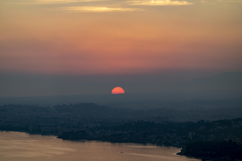 Sunset over distant hills (Xmas Holidays Dec 2022)