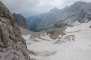 Looking down to the glacier again (Zugspitze July 2018)
