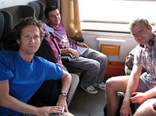 Lads on the train (Romania) resize