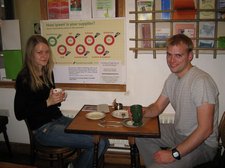 Suvi and Cris having coffee (Norwich) resize