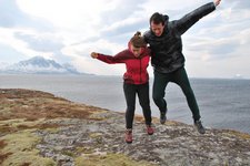 Emily and Chris lift off (Norway) resize