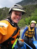 Grit and Birgit in the raft (Faszi Adventure, Haiming, Austria) resize
