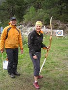 Laughing at the archery (Faszi Adventure, Haiming, Austria) resize