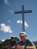 Amber and Al infront of cross (Allgaeu, Germany) resize