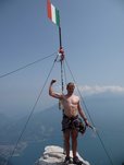 Cris is at the top (Lago di Garda) resize