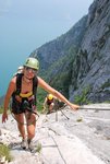 Frauke and Emily on the klettersteig 3 (Lago di Garda) resize