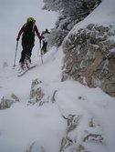 Frauke walking up (Ski touring, Allgaeu) resize