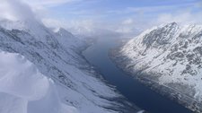 Awesome fiord below (Rørnestinden, Norway) resize