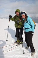 Tim and Em on the summit (Rørnestinden, Norway) resize