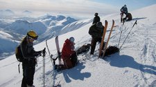 Us at the summit (Langdalstindane, Norway) resize