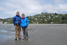 Mum and Dad (Sumner beach, Christchurch) resize