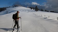 Leonie on skis (Hinterwaldkopf skitour, Freiburg) resize