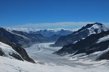 View down the glacier (Jungfraujoch, Switzerland) resize