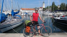 Cris and harbour (Cycle touring Bodensee) resize