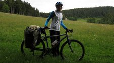 Leonie in field (Cycle touring Schwarzwald) resize