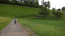 Leonie near the camp (Cycle touring Schwarzwald) resize
