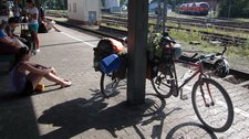 Waiting for the train (Cycle touring Bodensee) resize