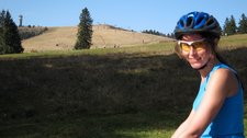 Leonie near Feldberg summit (Cycle touring Schwarzwald) resize