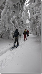 Walking through the corridor (Ski touring, Stollenbacher hütte)