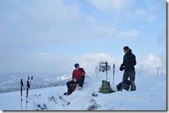 At the summit (Ski tour Hinterwaldkopf)