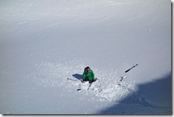 A powdery crash (Ski tour Salzkogel)