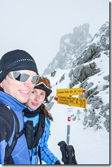 At the Drusentor (Ski touring Lindauer Hütte)