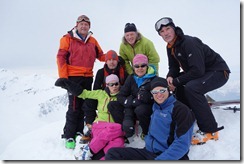 At the summit of the Vordere Karlesspitze (Ski touring Kühtai)