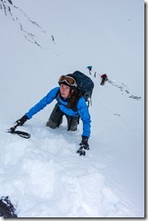 Leonie the hard out (Ski touring Lindauer Hütte)