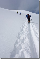 Walking up the mountain (Ski touring Kühtai)