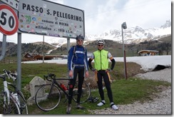 Marco and Cris at Passo San Pellegrino (Cycling Dolomites)