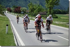 Sprinting to the finish line on Stage 2 (Tour de Kärnten 2013)