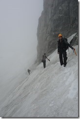 Mikey, Kenneth, and Jeremy crossing the snow (Ball Pass Dec 2013)