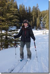 Leonie going down (Ski tour Gerenfalben Feb 2014)