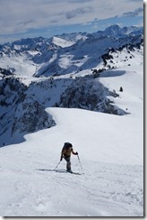 Leonie heading towards the summit 2 (Ski tour Hohe Matona Feb 2014)
